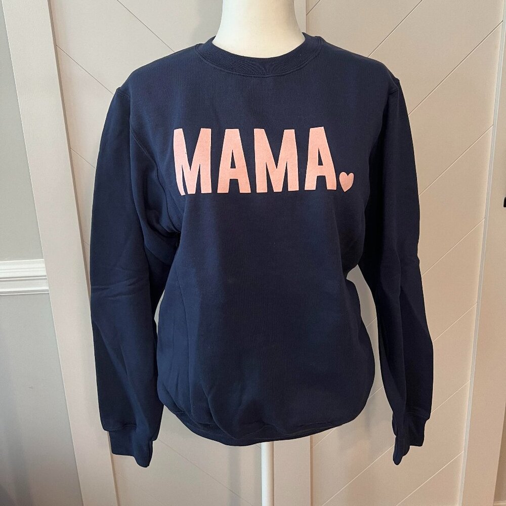 Mama with Heart Detail Sweatshirt
